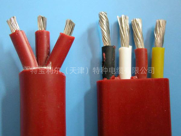 硅胶钢包车扁缆 